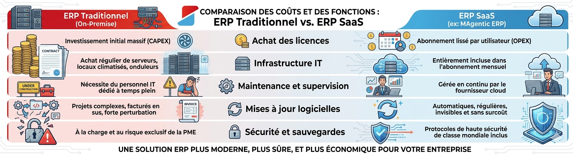 Comparaison ERP SaaS et ERP Traditionnel Comparaison ERP SaaS et ERP Traditionnel